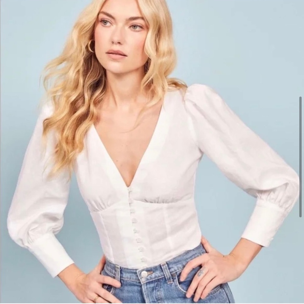 Reformation | Finnegan Linen Blouse